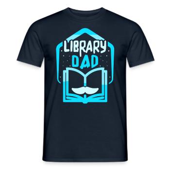 Bibliothek Papa Bibliothekar Bücher Liebhaber - Männer T-Shirt - Navy - Vorne - AI Model Male 178 light (178cm)