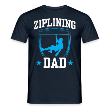 Tyrolienne Papa Tyrolienne Dictons Sports Tyrolienne - T-shirt homme - marine - Devant - AI Model Male 178 light (178cm)