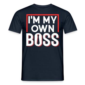 Ich Bin Mein Eigener Chef Gründer Unternehmer CEO - Männer T-Shirt - Navy - Vorne - AI Model Male 178 light (178cm)