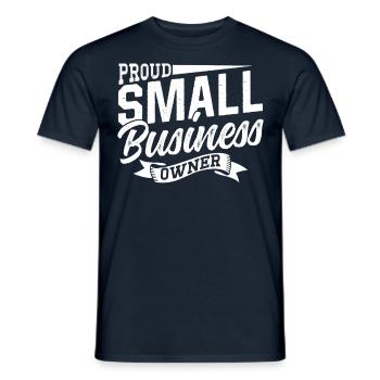 Fier propriétaire d’un fondateur de petite entreprise - T-shirt homme - marine - Devant - AI Model Male 178 light (178cm)