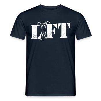 Lift Weightlifting Gym Workout Weightlifting - Men's T-Shirt - navy - Front - AI Model Male 178 light (178cm)
