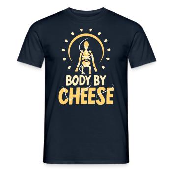 Body of cheese lover love sweet sayings - Men's T-Shirt - navy - Front - AI Model Male 178 light (178cm)