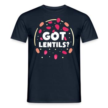Lentils have lovers Lentil soup food lentil - Men's T-Shirt - navy - Front - AI Model Male 178 light (178cm)