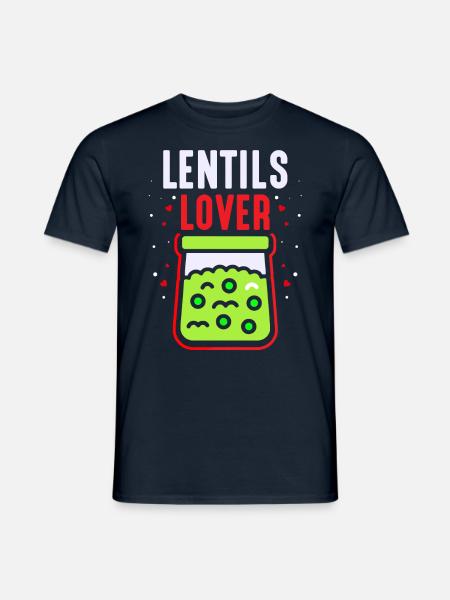 Linsenliebhaber Linse Liebhaber Linsen Essen - Männer T-Shirt - Navy