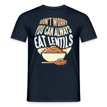 Keine Sorge Linsen Kann Man Immer Essen Linse - Männer T-Shirt - Navy - Vorne - AI Model Male 178 light (178cm)