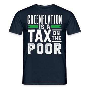 L’inflation verte est une taxe pour les pauvres Vert - T-shirt homme - marine - Devant - AI Model Male 178 light (178cm)