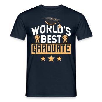World's Best Graduate Graduation Celebration - Men's T-Shirt - navy - Front - AI Model Male 178 light (178cm)
