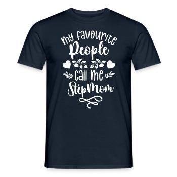 Meine Lieblingsmenschen Nennen Mich Stiefmutter - Männer T-Shirt - Navy - Vorne - AI Model Male 178 light (178cm)