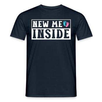 The New Me Inside Cute Baby Inside Pregnant - Men's T-Shirt - navy - Front - AI Model Male 178 light (178cm)