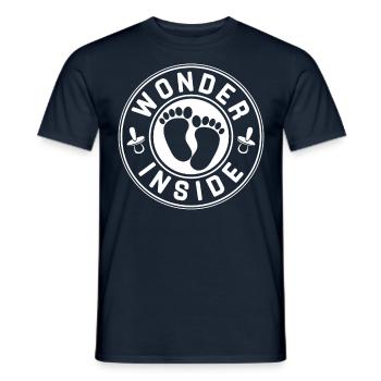 Miracle Inside Pregnant Baby Inside Cute - Men's T-Shirt - navy - Front - AI Model Male 178 light (178cm)