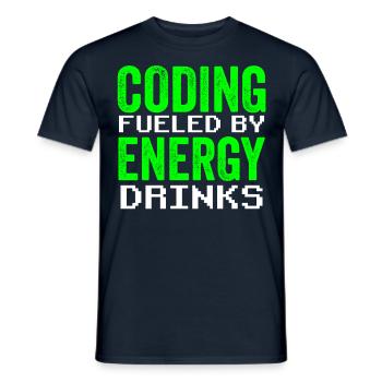 Programmation avec le codage de code du codeur de boissons énergisantes - T-shirt homme - marine - Devant - AI Model Male 178 light (178cm)