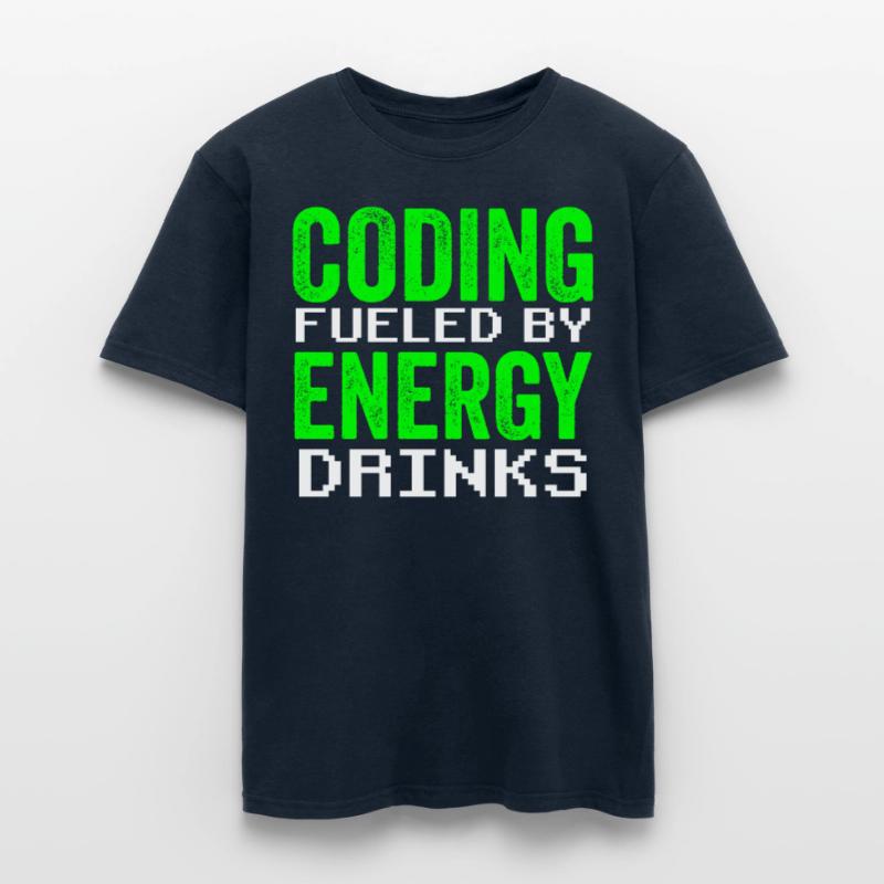 Programmieren Mit Energydrinks Coder Code Coding Männer T-Shirt