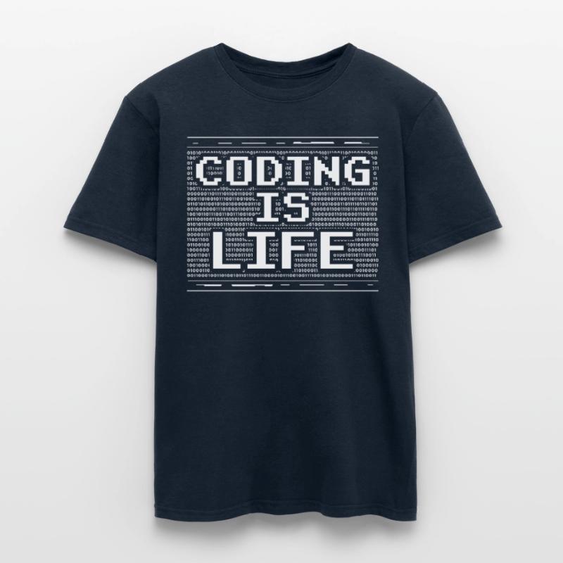 Coding Ist Leben Coder Code Programmierer Männer T-Shirt