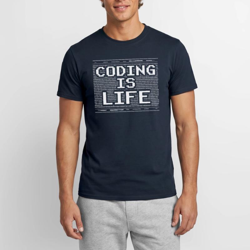 Coding Ist Leben Coder Code Programmierer Männer T-Shirt