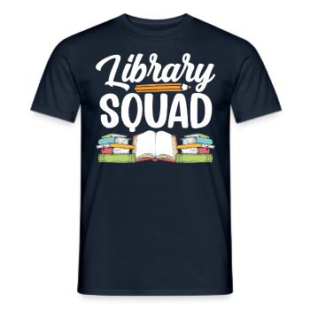 Bibliothek Team Bibliothekar Bücher Liebhaber - Männer T-Shirt - Navy - Vorne - AI Model Male 178 light (178cm)