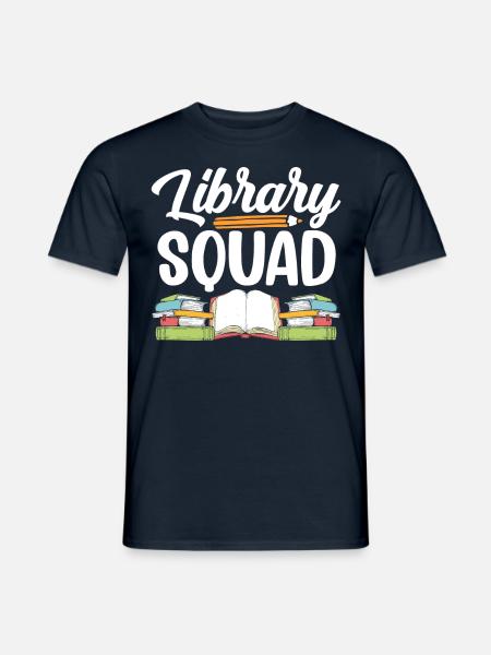 Bibliothek Team Bibliothekar Bücher Liebhaber - Männer T-Shirt - Navy