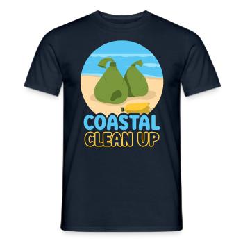 Coastal Cleanup Beach Beach Clean Up - Men's T-Shirt - navy - Front - AI Model Male 178 light (178cm)