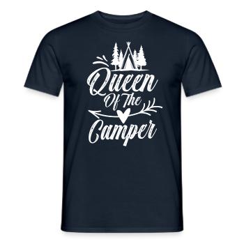 Queen du camping-car camping camping - T-shirt homme - marine - Devant - AI Model Male 178 light (178cm)