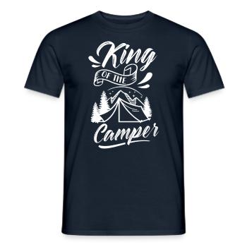King of Campers Camping Camping Camp Camping - Men's T-Shirt - navy - Front - AI Model Male 178 light (178cm)
