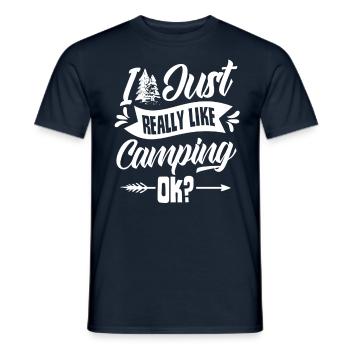 J’aime juste camper très bien camper camping - T-shirt homme - marine - Devant - AI Model Male 178 light (178cm)