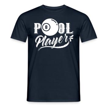 Pool Spieler Billiard Billard Liebhaber - Männer T-Shirt - Navy - Vorne - AI Model Male 178 light (178cm)