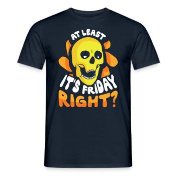 Au moins, c’est finalement sarcastique vendredi - T-shirt homme - marine - Devant - AI Model Male 178 light (178cm)