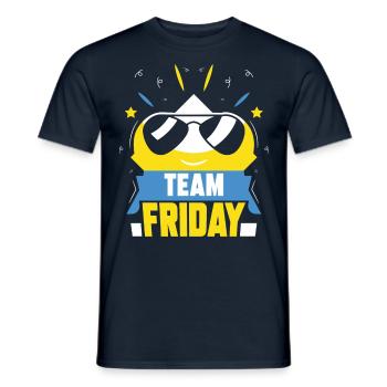 L’équipe du vendredi Humour Sarcastique enfin le week-end - T-shirt homme - marine - Devant - AI Model Male 178 light (178cm)