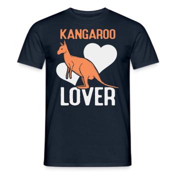Känguru Liebhaber Australien Tier Kängurus - Männer T-Shirt - Navy - Vorne - AI Model Male 178 light (178cm)