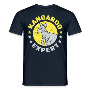 Kangaroo Expert Animal Kangaroos Lover - Men's T-Shirt - navy - Front - AI Model Male 178 light (178cm)