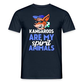 Kängurus Sind Meine Lieblingstiere Tier Känguru - Männer T-Shirt - Navy - Vorne - AI Model Male 178 light (178cm)
