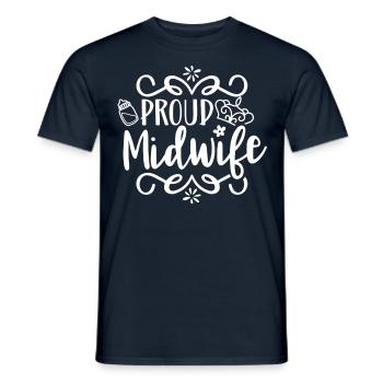 Stolze Hebamme Beruf Hebammen Geburtshilfe - Männer T-Shirt - Navy - Vorne - AI Model Male 178 light (178cm)