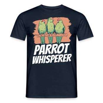 Perroquet Chuchotant Perroquet Chuchoteur Perroquet Doux - T-shirt homme - marine - Devant - AI Model Male 178 light (178cm)