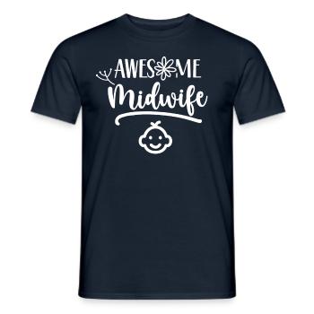 Tolle Hebamme Sprüche Beruf Geburtshilfe Hebammen - Männer T-Shirt - Navy - Vorne - AI Model Male 178 light (178cm)