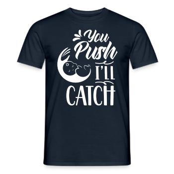 Vous appuyez sur J’attrape la profession de sage-femme - T-shirt homme - marine - Devant - AI Model Male 178 light (178cm)