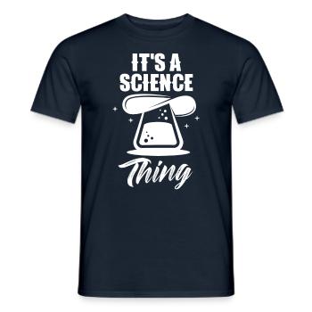 Est une chose scientifique Science scientifique - T-shirt homme - marine - Devant - AI Model Male 178 light (178cm)