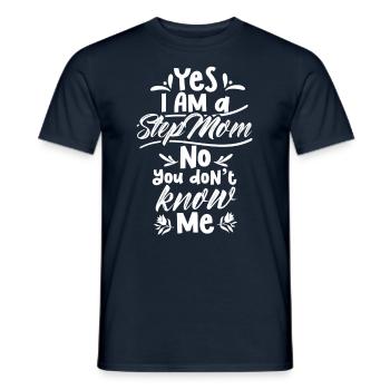 Oui je suis une belle-mère non tu ne me connais pas - T-shirt homme - marine - Devant - AI Model Male 178 light (178cm)