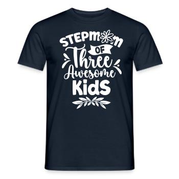 Stepmother of three great children - Men's T-Shirt - navy - Front - AI Model Male 178 light (178cm)
