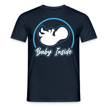 Baby Im Inneren Baby Inside Ankündigung Schwanger - Männer T-Shirt - Navy - Vorne - AI Model Male 178 light (178cm)