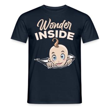 Miracles Inside Baby Inside Cute Pregnant - Men's T-Shirt - navy - Front - AI Model Male 178 light (178cm)