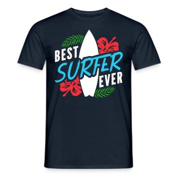 Meilleur surfeur de tous les temps Surfer Surf - T-shirt homme - marine - Devant - AI Model Male 178 light (178cm)