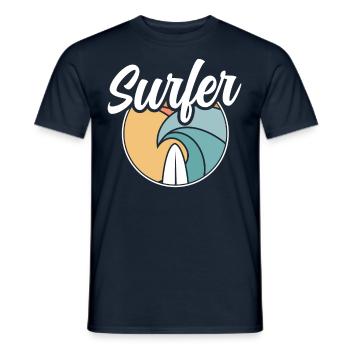 Surfer Planche de surf Surf - T-shirt homme - marine - Devant - AI Model Male 178 light (178cm)