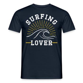 Amateurs de surf Surfing Planche de surf Surfer - T-shirt homme - marine - Devant - AI Model Male 178 light (178cm)