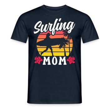 Surfing Mama Surfboard Surfer Surfing Surfing - Men's T-Shirt - navy - Front - AI Model Male 178 light (178cm)
