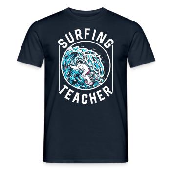 Moniteur de surf Surfer Surfer Planche de surf - T-shirt homme - marine - Devant - AI Model Male 178 light (178cm)
