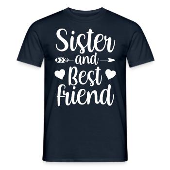 Sister And Best Friend Freund Schwester Team - Men's T-Shirt - navy - Front - AI Model Male 178 light (178cm)