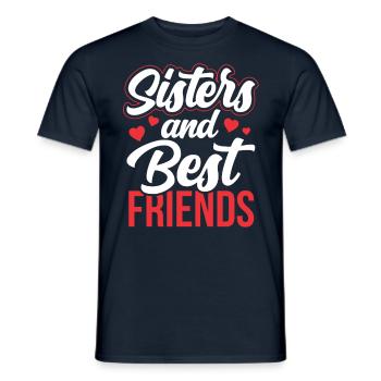 Équipe Sœurs et Meilleures Amies Sister Freund - T-shirt homme - marine - Devant - AI Model Male 178 light (178cm)