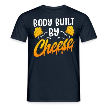 Body made of cheese love sweet sayings lovers - Men's T-Shirt - navy - Front - AI Model Male 178 light (178cm)
