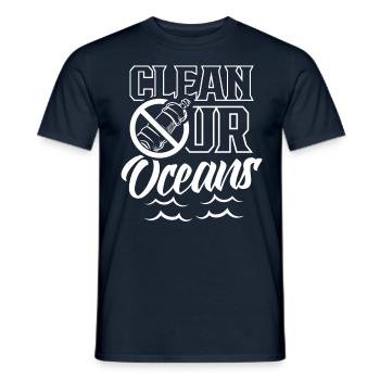 Säubere Unsere Ozeane Meer See Ocean Protection - Männer T-Shirt - Navy - Vorne - AI Model Male 178 light (178cm)