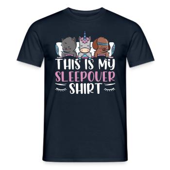 Das Ist Mein Sleepover Shirt Übernachten Party - Männer T-Shirt - Navy - Vorne - AI Model Male 178 light (178cm)