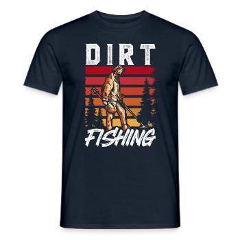 Dirt Fishing Metal Detection Metal Detecting - Men's T-Shirt - navy - Front - AI Model Male 178 light (178cm)